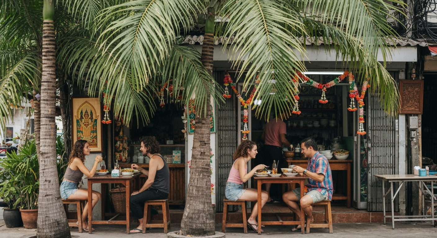 Pattaya eatery with outdoor seating.